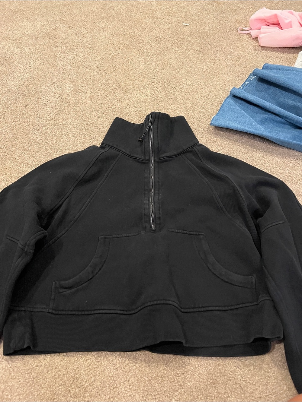 Women's Lululemon Black Half-Zip Pullover Jacket/ Scuba